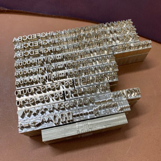 A to Z alphabet brass stamp set for leatherworking