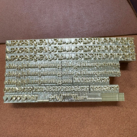 Murray Hill brass leather stamp set for leathercrafters